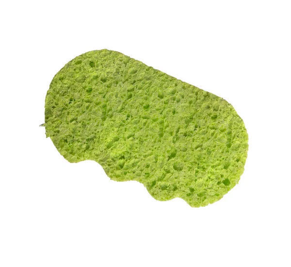 Şeffaf Bir Arkaplanda Izole Edilmiş Yeşil Bir Sünger — Stok fotoğraf
