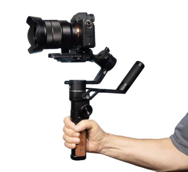 Şeffaf bir arkaplanda kamera olan titreşim.