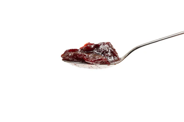 Teaspoon Berry Jam Transparent Background — Stock Photo, Image