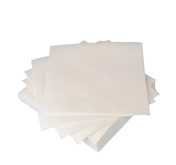 Tovaglioli Carta Bianca Sfondo Trasparente — Foto Stock