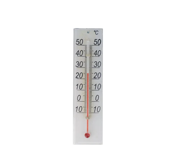 Ein Analoges Thermometer Auf Transparentem Hintergrund — Stockfoto