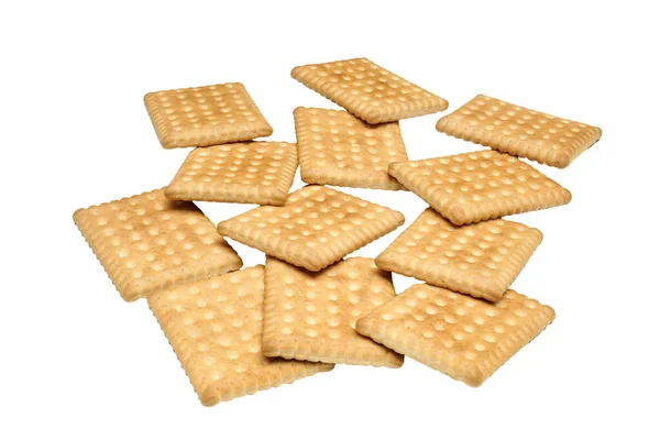 Some Dry Biscuits White Surface — Stock Photo, Image