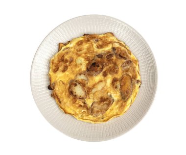 tabakta patates ile bir omlet