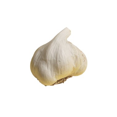 Şeffaf arkaplanda sarımsak ampulü