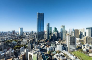 Tokyo, Japonya. 9 Ocak 2024 Tokyo Kulesi 'nden alınan panorama.