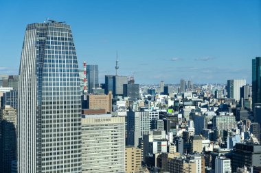 Tokyo, Japonya. 9 Ocak 2024 Tokyo Kulesi 'nden alınan panorama.
