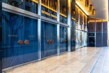 Tokyo, Japonya. 9 Ocak 2024. Şehir merkezindeki İmparatorluk Tiyatrosu girişi.