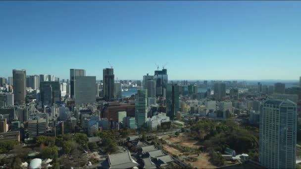 Токио Япония Января 2024 Года Панорамный Вид Город Палубы Токийской — стоковое видео
