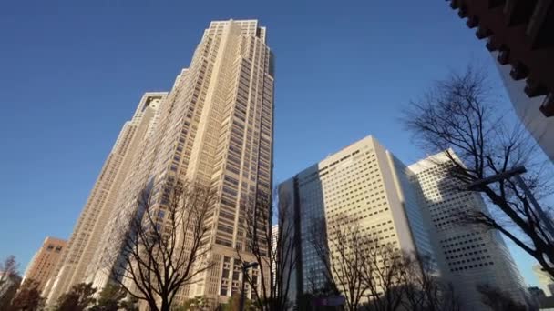 Tokyo Japan January 2024 Panoramic View Tokyo Metropolitan Government Building — Stock Video