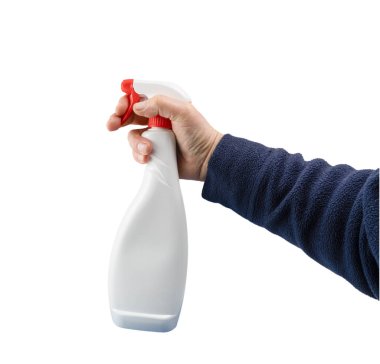 Şeffaf bir arkaplanda sprey dağıtıcısı