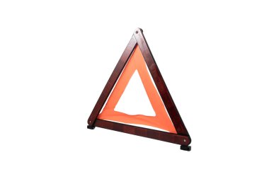 şeffaf arkaplanda bir araba uyarı üçgeni