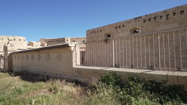 Valletta Malta April 2024 Panoramic View Walls Fort Elmo City — Stock video