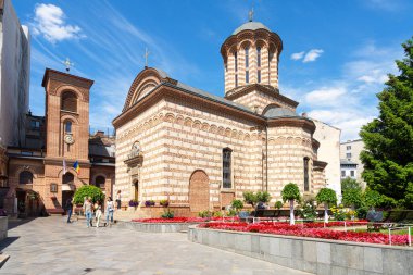 Bükreş, Romanya. 24 Mayıs 2024. Şehir merkezindeki St. Antony Kilisesi 'nin dış görünüşü.