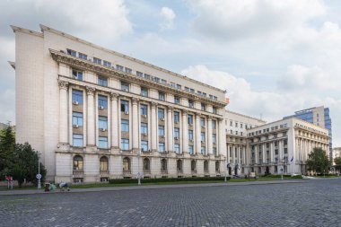 Bükreş, Romanya. 25 Mayıs 2024 İçişleri Bakanlığı 'nın şehir merkezindeki dış görüntüsü.