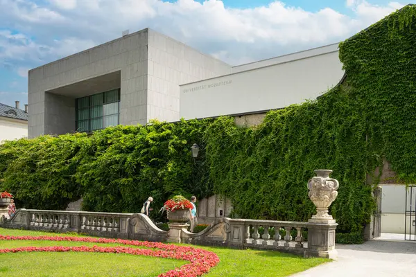 stock image Salzburg, Austria. June 30, 2024.  Exterior view of the Universitat Mozarteum building in the city cente