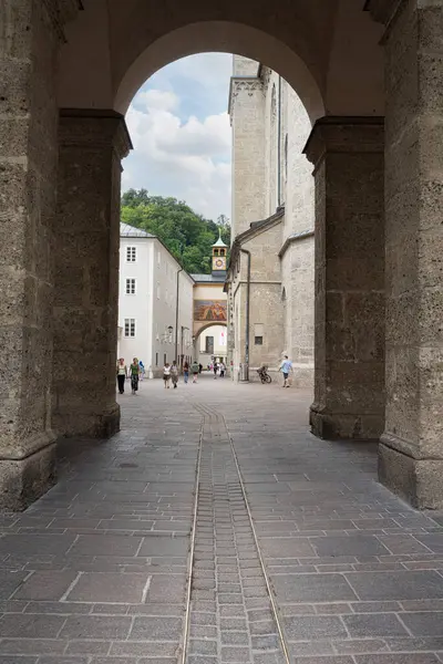 stock image Salzburg, Austria. June 30, 2024.   passages through the streets of the historic center of the city