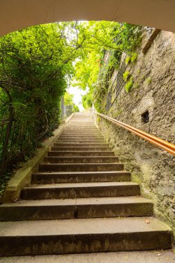 Salzburg, Austria. July 1, 2024. the road that goes up to the northern Kapuzinerberg in the city center clipart