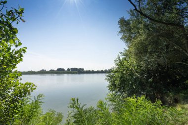 Po nehrinin kıyıdan panoramik görüntüsü