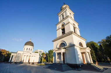 Chisinau, Moldova. 24 Ekim 2024 'te şehir merkezindeki İsa' nın Doğumu Katedrali 'nin görüntüsü