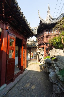 Şangay, Çin. 8 Ocak 2025. Ming Hanedanlığı 'nın Jiang döneminde inşa edilen Yu bahçesinin iç mimarisi (1559)).