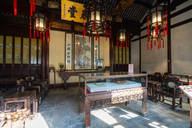 Şangay, Çin. 8 Ocak 2025. Ming Hanedanlığı 'nın Jiang döneminde inşa edilen Yu bahçesinin iç mimarisi (1559)).