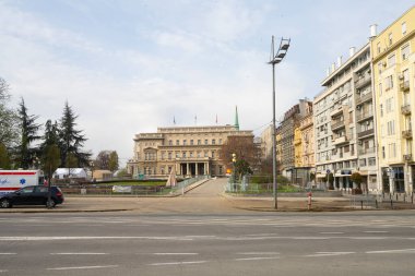 Belgrad, Sırbistan. 22 Mart 2025. Stari Dvor binasının dış görünüşü, şehir merkezindeki şehir meclisinin merkezi.