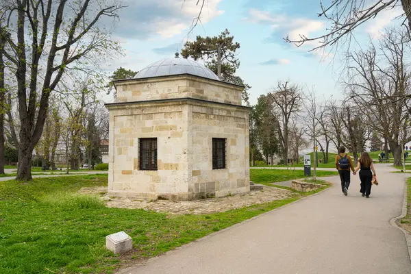 Belgrad, Sırbistan. 22 Mart 2025. Şam Ali Paşa 'nın şehir merkezindeki Belgrad Kalesi' ndeki panoramik görüntüsü
