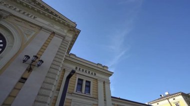 Belgrad, Sırbistan. 21 Mart 2025. Şehir merkezindeki eski tren istasyonu.