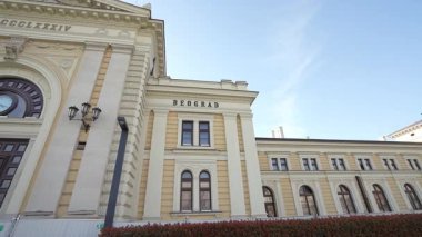 Belgrad, Sırbistan. 21 Mart 2025. Şehir merkezindeki eski tren istasyonu.