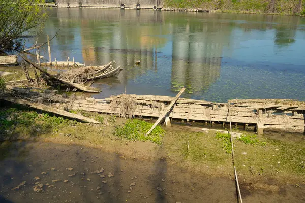 Burci 'nin mezarlığı, 1900' lerin başında İtalya 'nın Treviso kenti yakınlarındaki Sile Nehri' nin bir kıvrımında nehir ticareti için kullanılan tipik Venedik ticaret gemileri.