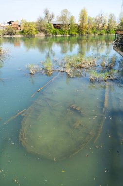 Burci 'nin mezarlığı, 1900' lerin başında İtalya 'nın Treviso kenti yakınlarındaki Sile Nehri' nin bir kıvrımında nehir ticareti için kullanılan tipik Venedik ticaret gemileri.