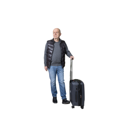 Tramvayı olan bir adam bekliyor.