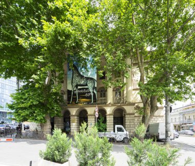 Tiflis, Georgia. 17 Mayıs 2025. Şehir merkezindeki Shalva Amiranashvili Güzel Sanatlar Müzesi 'nin dış görünüşü.