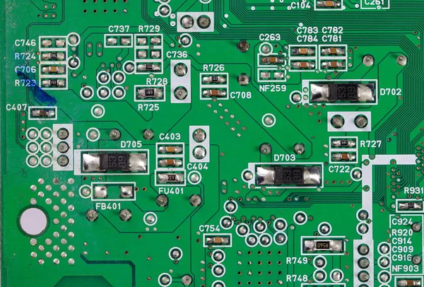Carte Circuit Imprimé Avec Composants Électroniques Circuit Technologie Matériel Informatique — Photo