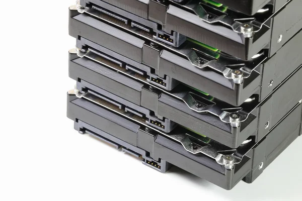 Pile Stack Hdd Sshd Hybrid Hard Disk Drives Standard Profile — Stock Photo, Image