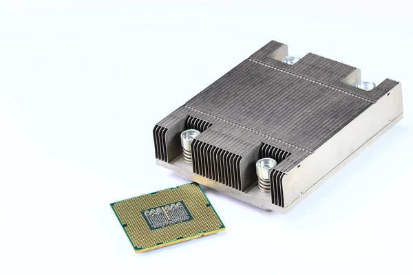 Cpu Hőelvezető Számítógép Processzor Hűtő Radiátor Berendezés Hűtő Alumínium Uszony — Stock Fotó