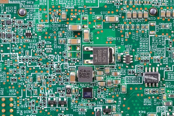 Circuito Stampato Computer Con Componenti Elettronici Circuito Tecnologia Hardware Elettronica — Foto Stock