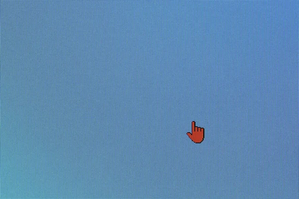 Ikony Kurzorů Pixelů Červená Ruka Nebo Aero Link Kurzor Modré — Stock fotografie