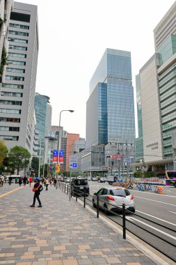 Osaka istasyonu yakınlarındaki Umeda ilçesinin şehir manzarası.