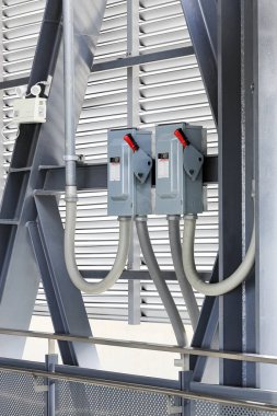 Elektrik güvenlik anahtarı kutusu, ana şalter, elektrik kesintisi ya da elektrik anahtarı kontrolü..