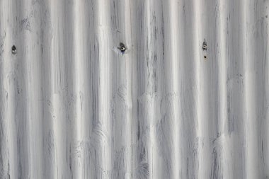 Eski Galvanizli Demir, Grunge paslı metal doku, beyaz boya altında..