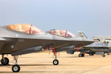 Lockheed Martin F35 Lightning II Multirole saldırı uçağı Tayland 'da hava gösterisinde..