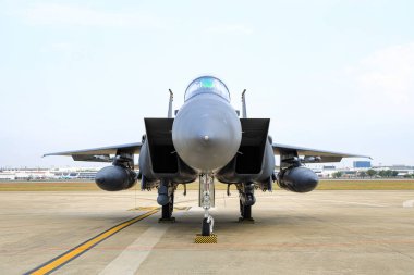 Boeing F-15SG Çok-Rollü Savaş uçakları Tayland 'da hava gösterisinde.