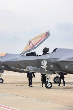 Lockheed Martin F35 Lightning II Multirole saldırı uçağı Tayland 'da hava gösterisinde..