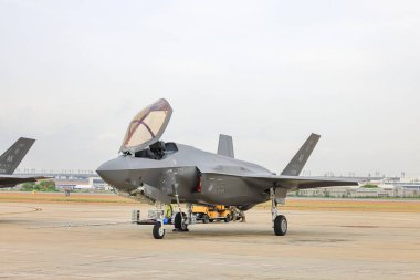Lockheed Martin F35 Lightning II Multirole saldırı uçağı Tayland 'da hava gösterisinde..