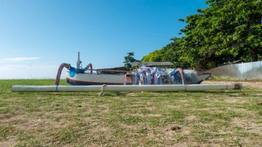 Sahilde balıkçı tekneleri. Kullanılmayan balıkçı teknesi