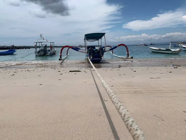 stock image Fishing boat dock at Nusa Penida Beach, Bali