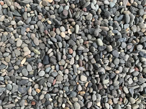 Kamienie Plażowe Jako Ozdoba Podwórku Domu Tekstura Żwiru — Zdjęcie stockowe