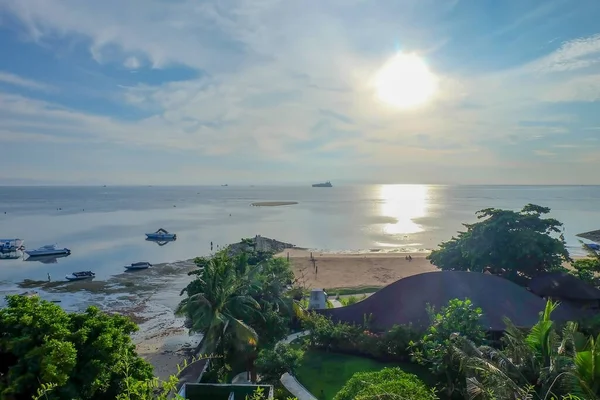 Beach View Rooftop Morning Landscape View Tanjung Benoa Beach Bali — Stock Photo, Image