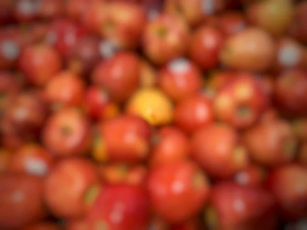 Oskärpa Abstrakt Röda Äpplen Displayställ — Stockfoto